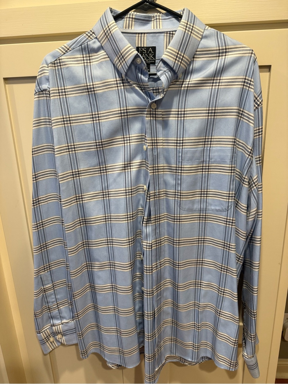 Jos. A. Bank Light Blue Plaid Button-Down Shirt